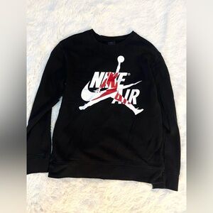 Jordan Kids Black and Red Logo Sweatshirt